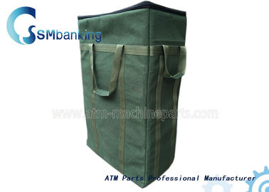Green ATM Spare Parts Cassette Bag With Five Cassettes , Automated Teller Machine Components